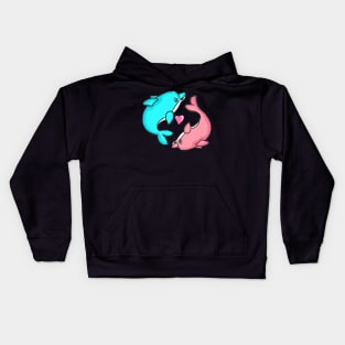 cute dolphin design whale fish animal welfare dolphin Kids Hoodie